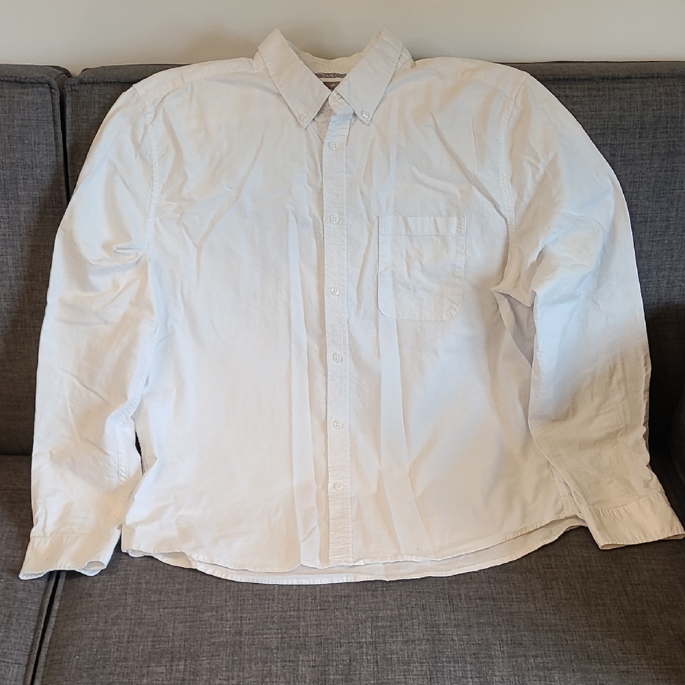 Falls Creek White Casual Button Down Shirt